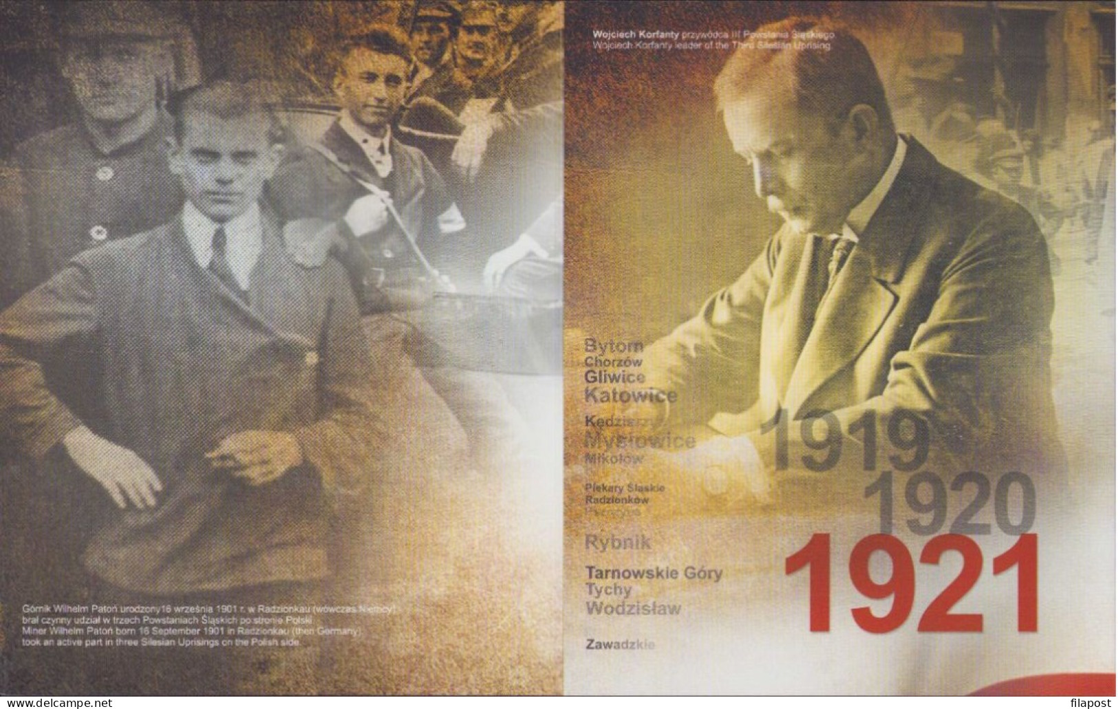 Poland 2021 Booklet / Silesian Uprisings, Wojciech Korfanty, Polish Flag, History +stamp MNH** - Markenheftchen