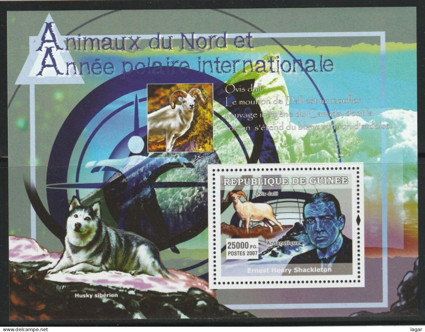 THEMATIC INTERNATIONAL POLAR YEAR, ERNEST SHACKLETON AND POLAR FAUNA - GUINEE - Internationale Pooljaar