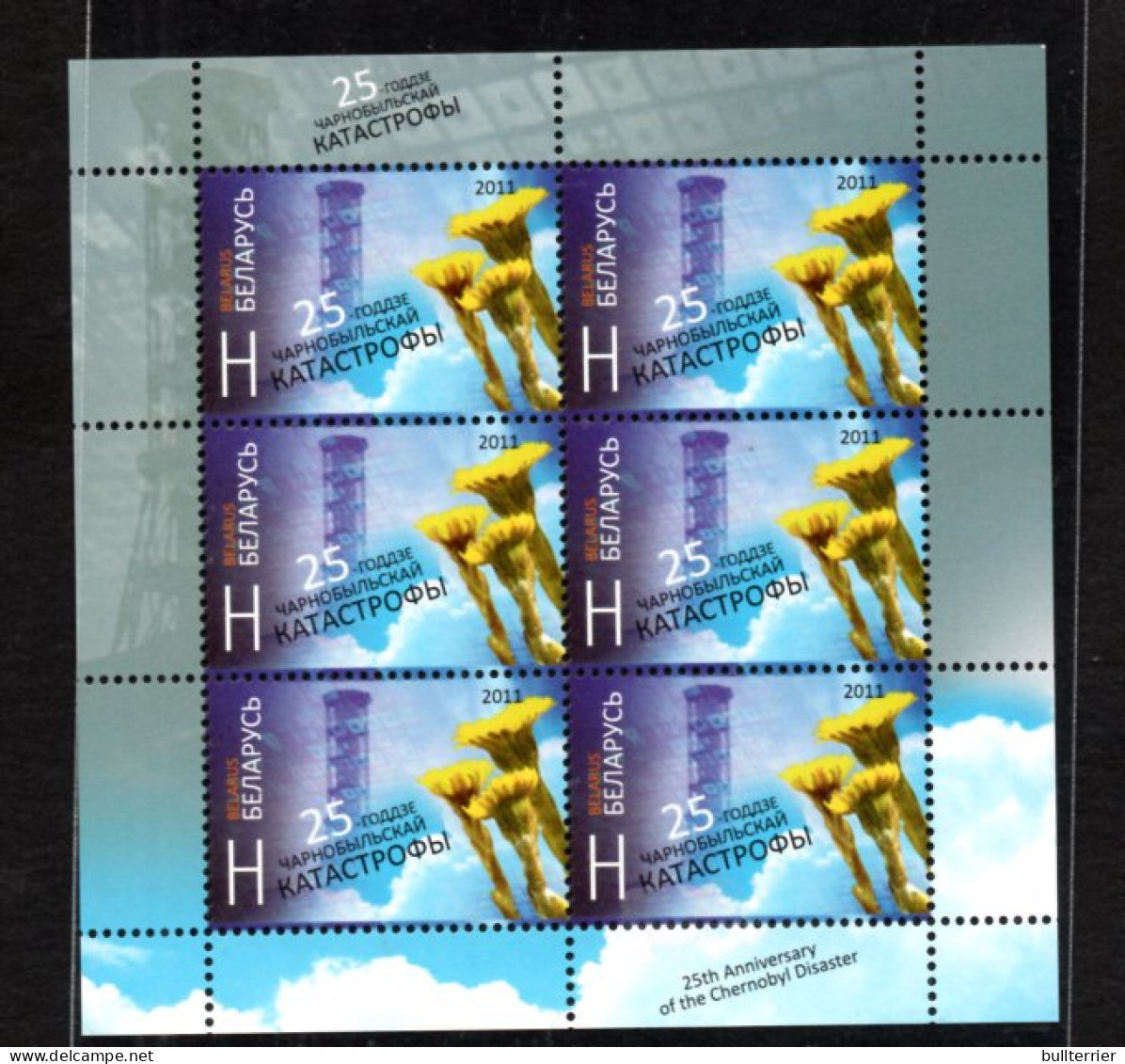 ENERGY - BELARUS - 2011 - CHERNOBYL DISASTER SHEETLET OF 6  MINT NEVER HINGED  - Atomenergie