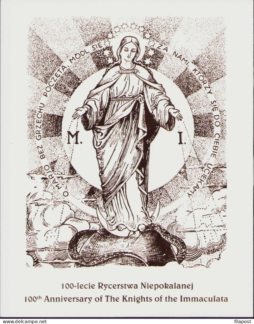 POLAND 2017 Booklet, 100th Anniversary Of The Knights Of Immaculata, Virgin Mary, Maximilian Kolbe +stamp MNH** - Postzegelboekjes
