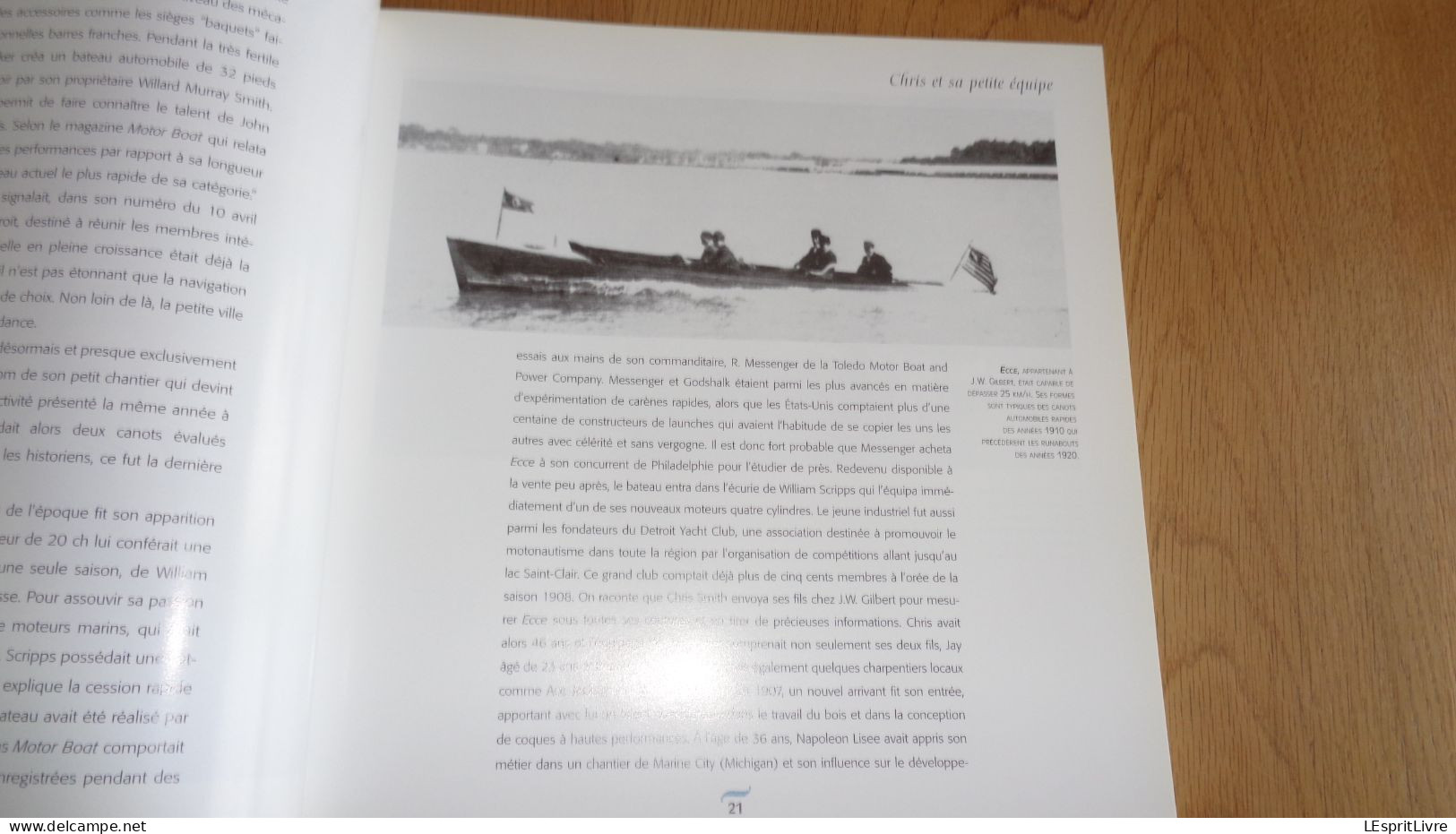 L'AGE D'OR DES CHRIS CRAFT 1922 1942 Bâteau en Bois Marine Algonac Etats Unis Boat Canots de Course Industrie Navale