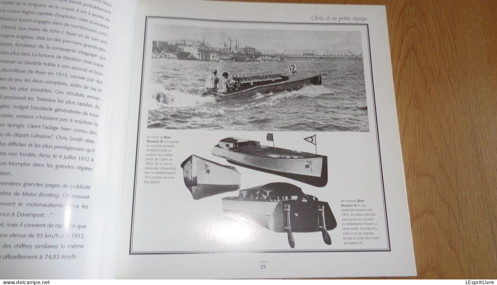 L'AGE D'OR DES CHRIS CRAFT 1922 1942 Bâteau en Bois Marine Algonac Etats Unis Boat Canots de Course Industrie Navale