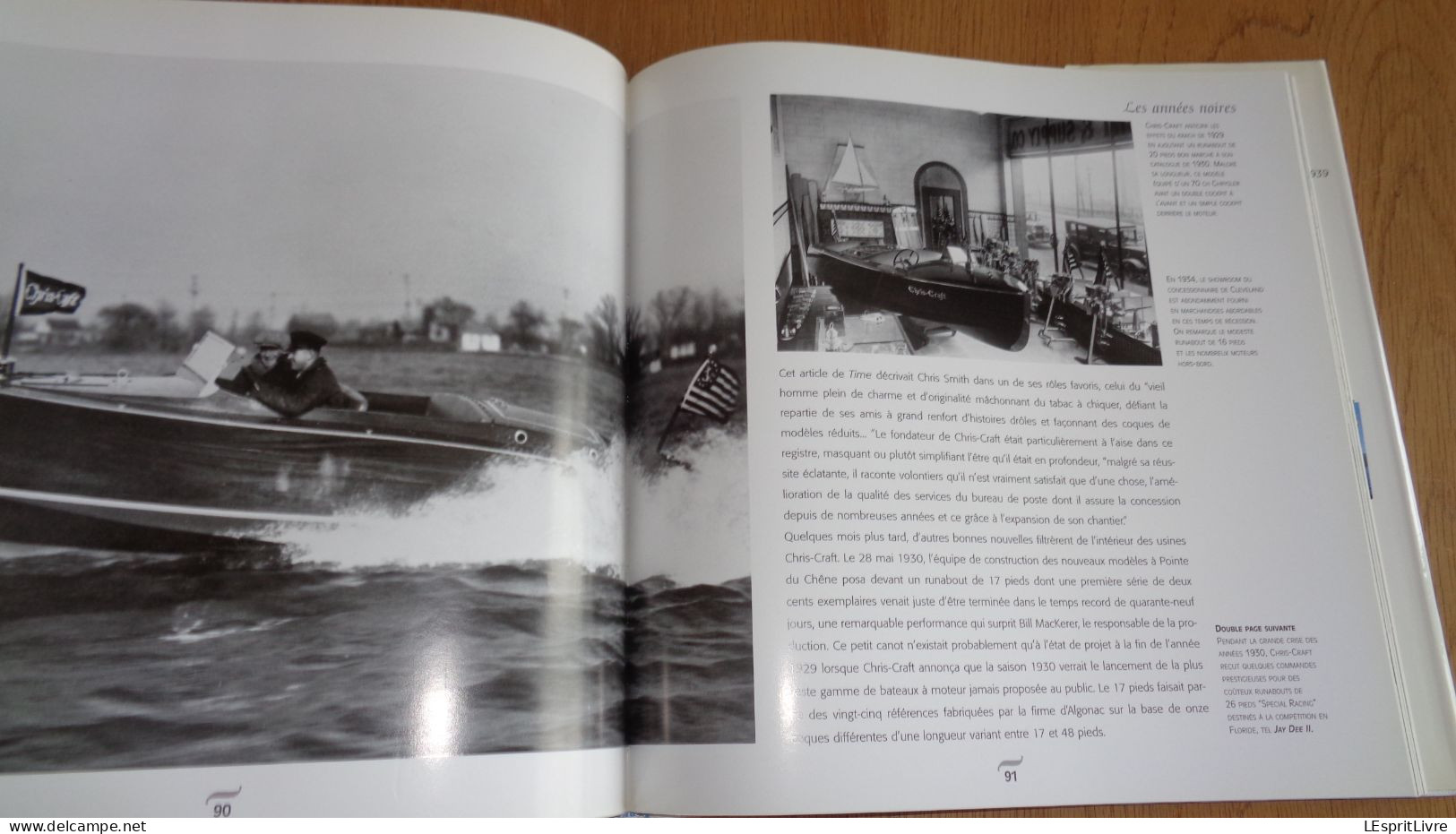 L'AGE D'OR DES CHRIS CRAFT 1922 1942 Bâteau en Bois Marine Algonac Etats Unis Boat Canots de Course Industrie Navale