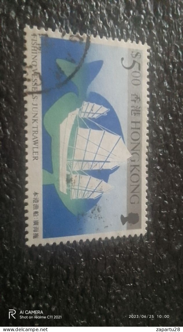 HONG KONG1980-90-               5$           USED - Usati