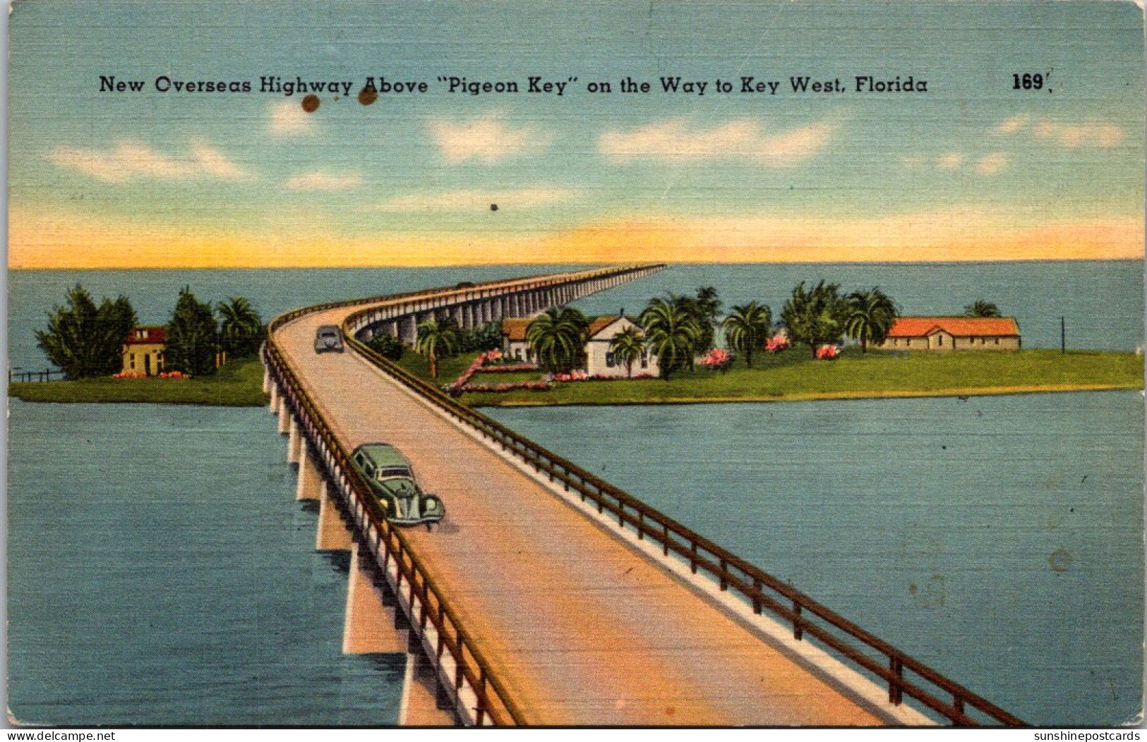 Florida Keys New Overseas Highway Above Pigeon Key On The Way To Key West 1940 - Key West & The Keys