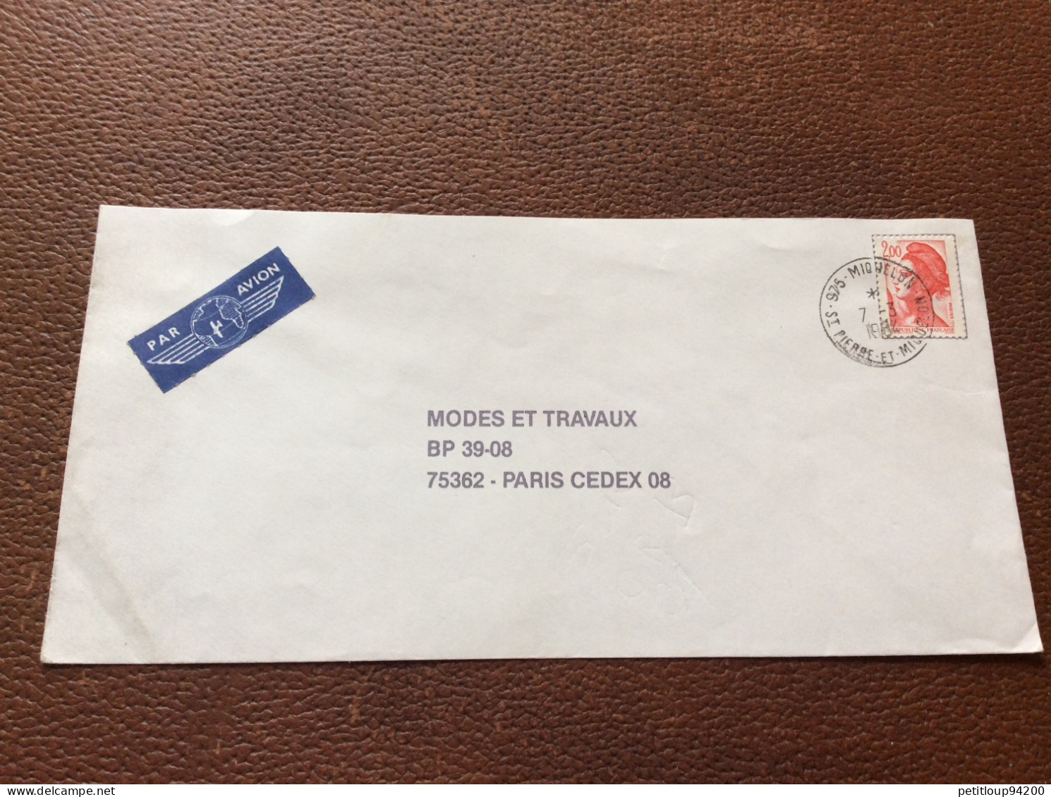 * POSTE AÉRIENNE   Saint Pierre Et Miquelon  53 - Brieven En Documenten