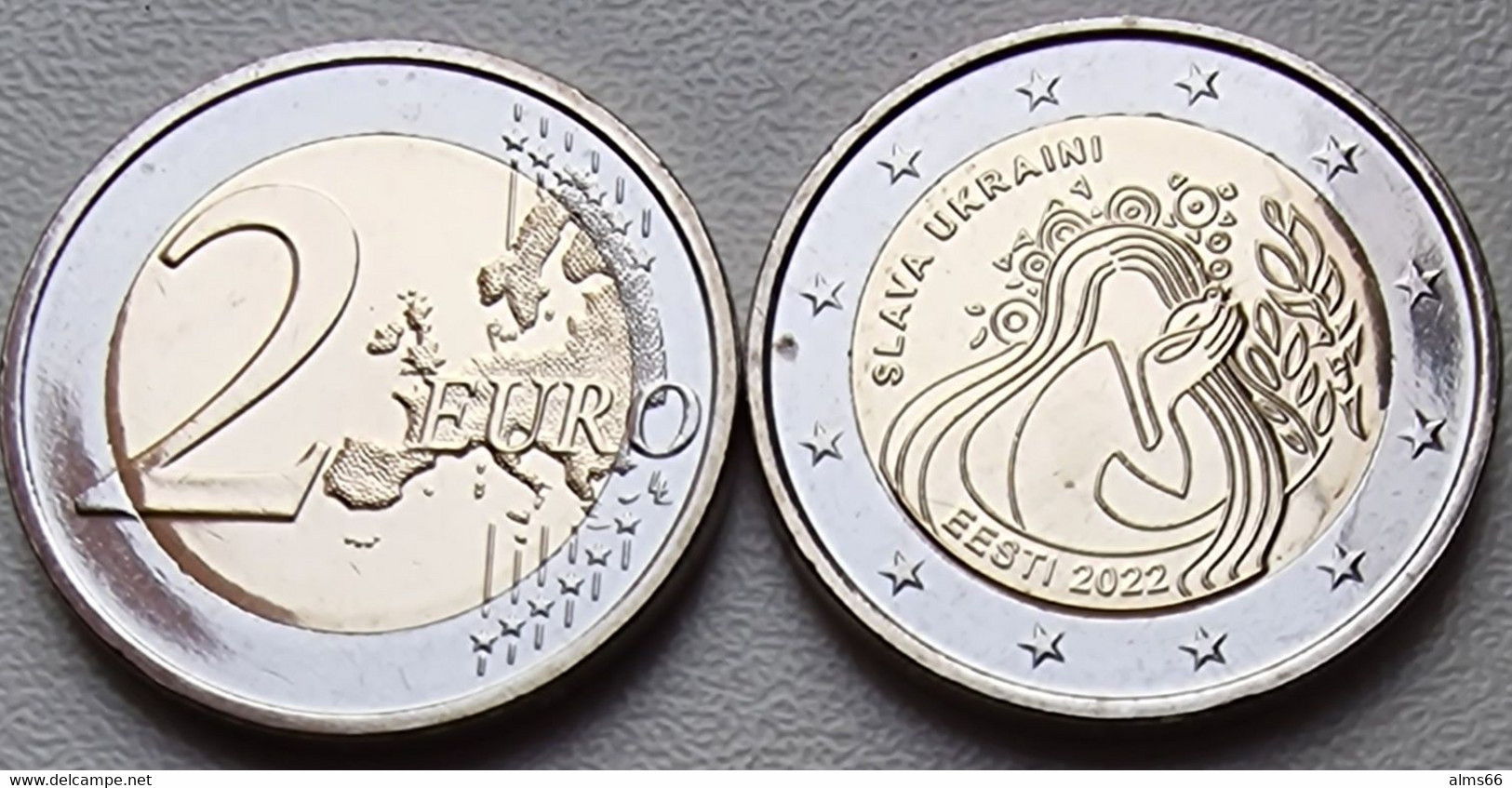 Estonia 2 Euro 2022 UNC > Slava Ukraini - Estonie