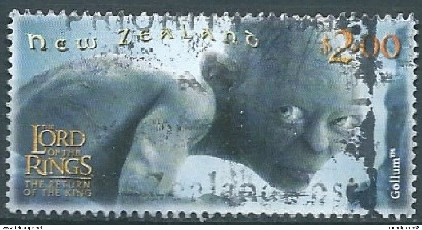 NEUSEELAND NOUVELLE ZÉLANDE NEW ZEALAND 2003 LORD OF THE RINGS GOLLUM USED MI 2135 SN 1902 YT 2049 SG 2657 - Gebruikt