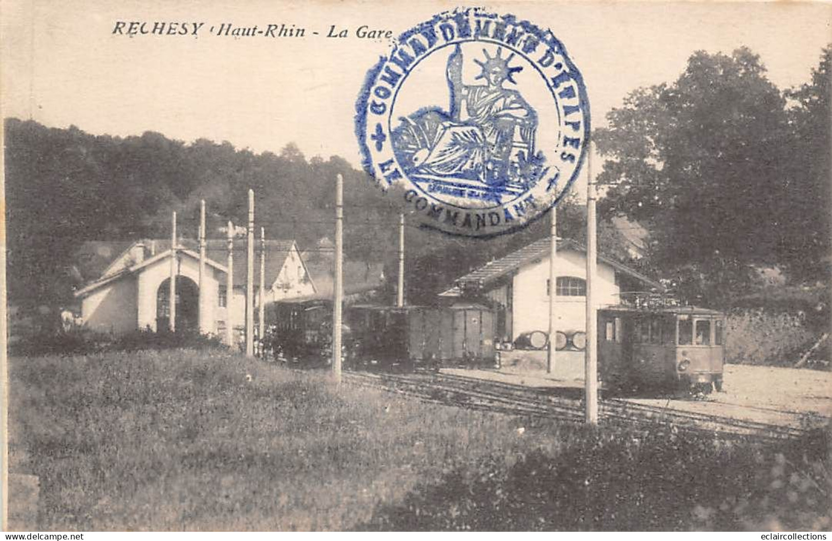 Réchésy        90            Intérieur De La Gare  Avec Cachet Militaire        (voir Scan) - Andere & Zonder Classificatie