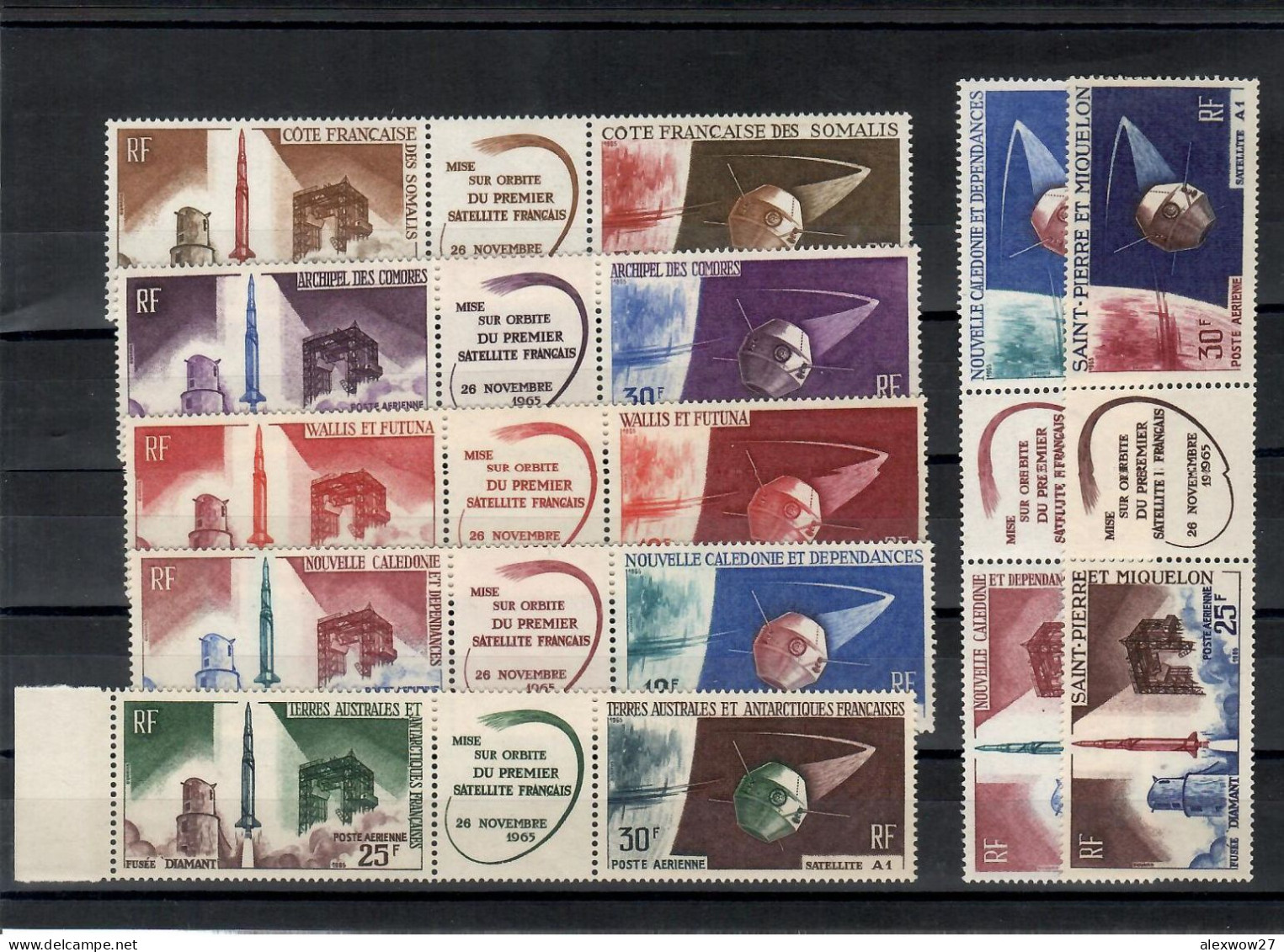 1966 1° SATELLITE  GIRO COMPLETO ** MNH / VF - 1966 Lancement 1e Satellite Française à Hammaguir