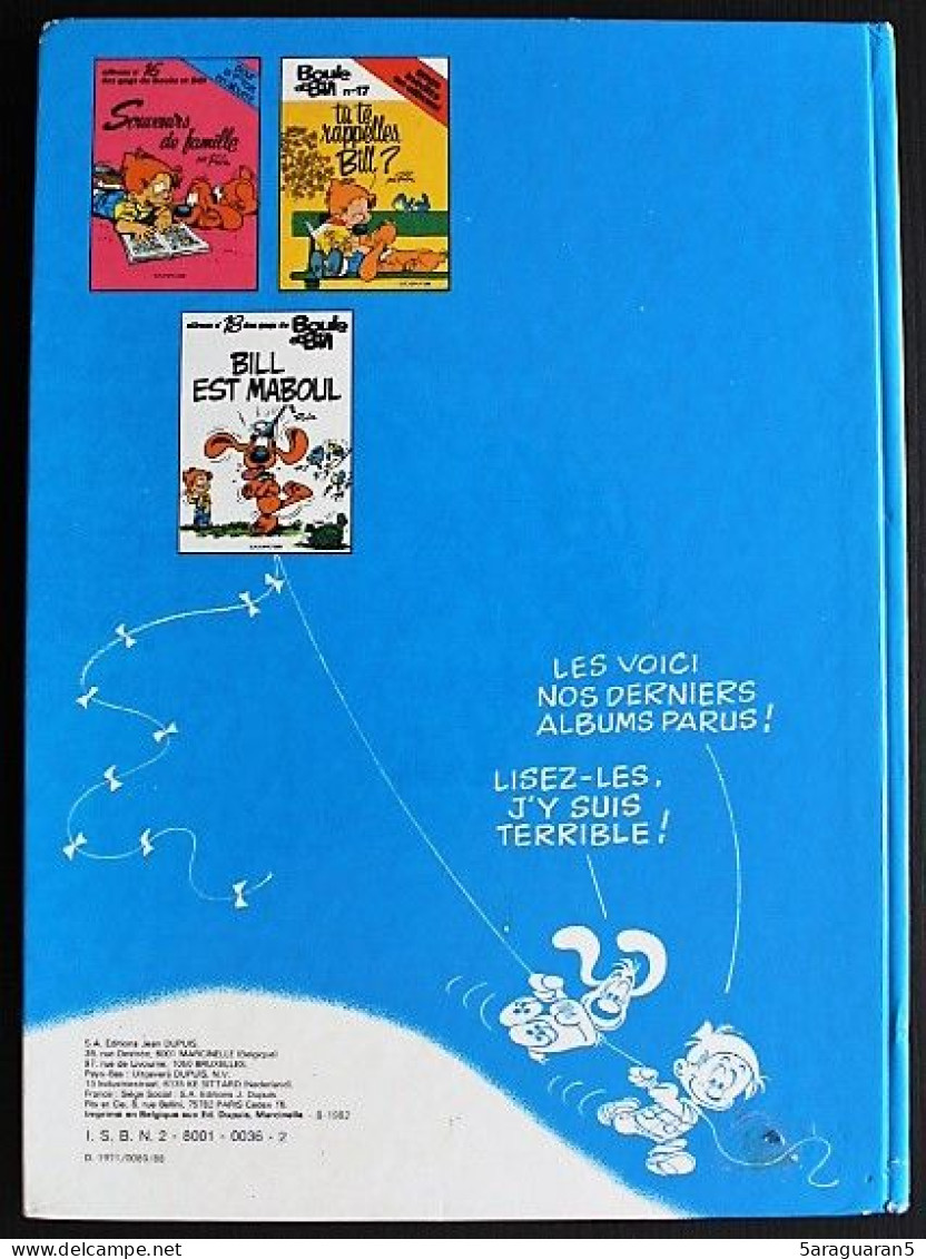 BD BOULE ET BILL - 7 - Des Gags De Boule Et Bill - Rééd. 1982 - Boule Et Bill