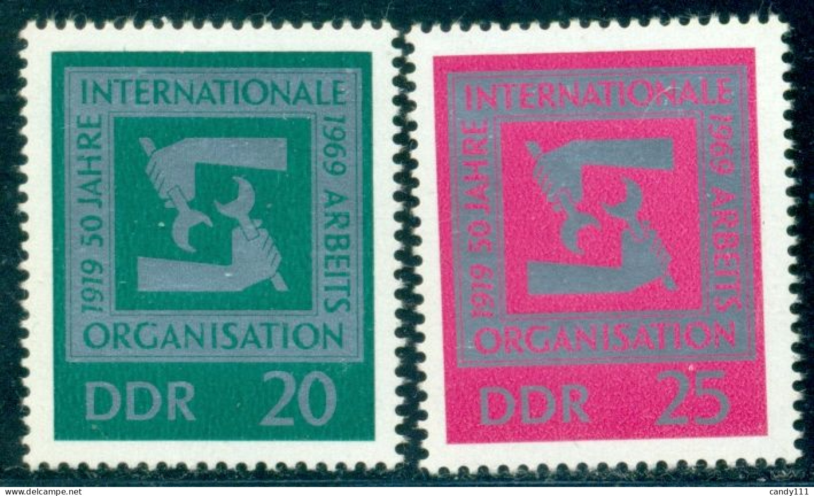 1969 International Labour Organization,ILO,50th Anniversary,DDR,1517,MNH - OIT