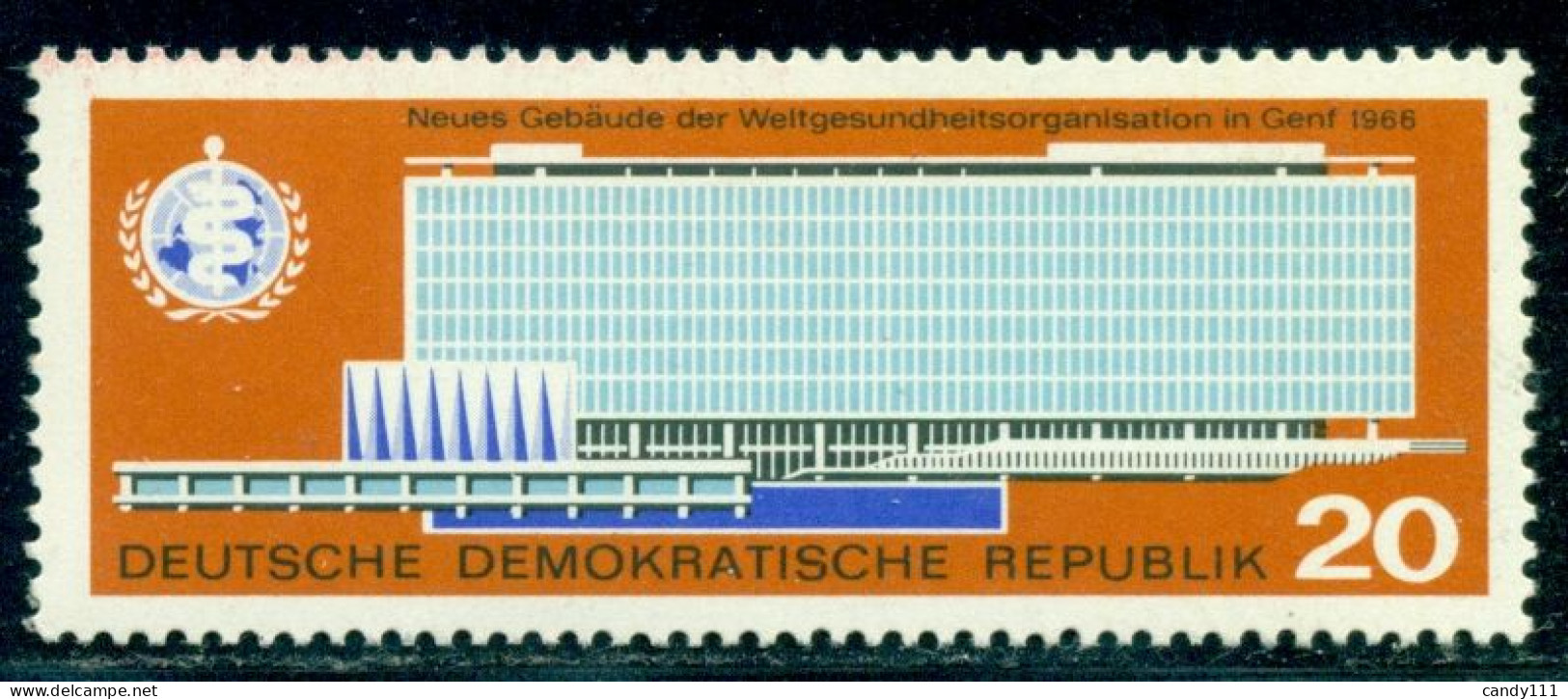 1966 WHO Building Inauguration In Geneva,DDR,1178,MNH - WHO