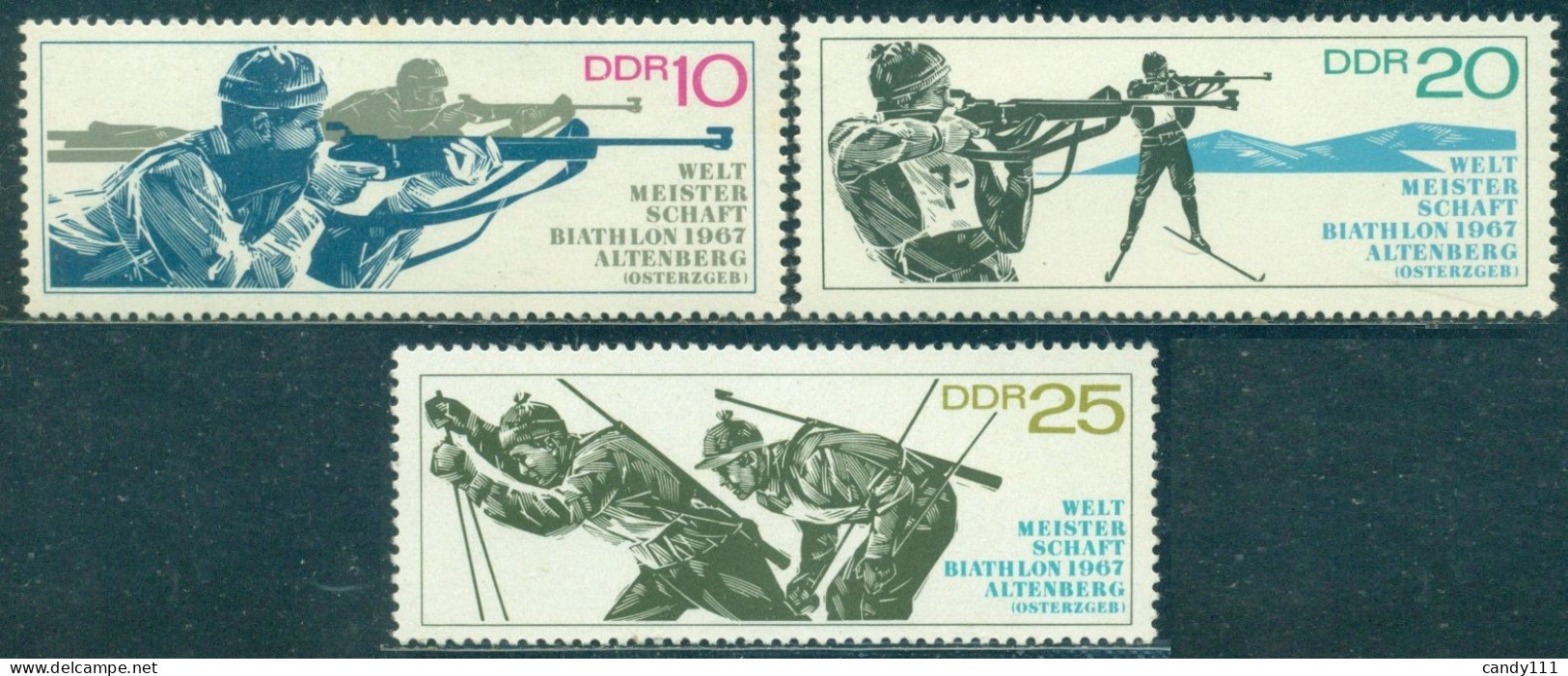 1967 Biathlon World Champs,Shooting,Relay Race,shotgun,skiing,DDR,1251,MNH - Tir (Armes)