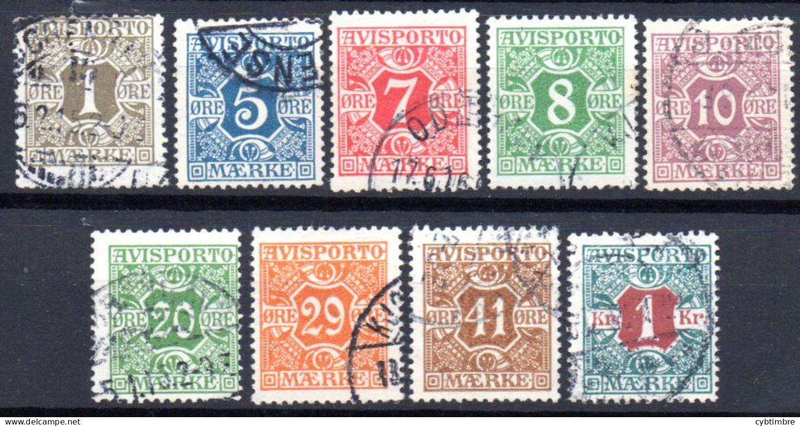 Danemark: Yvert N° Taxe 11/20; Sauf Le 18,  Cote 55€ - Port Dû (Taxe)