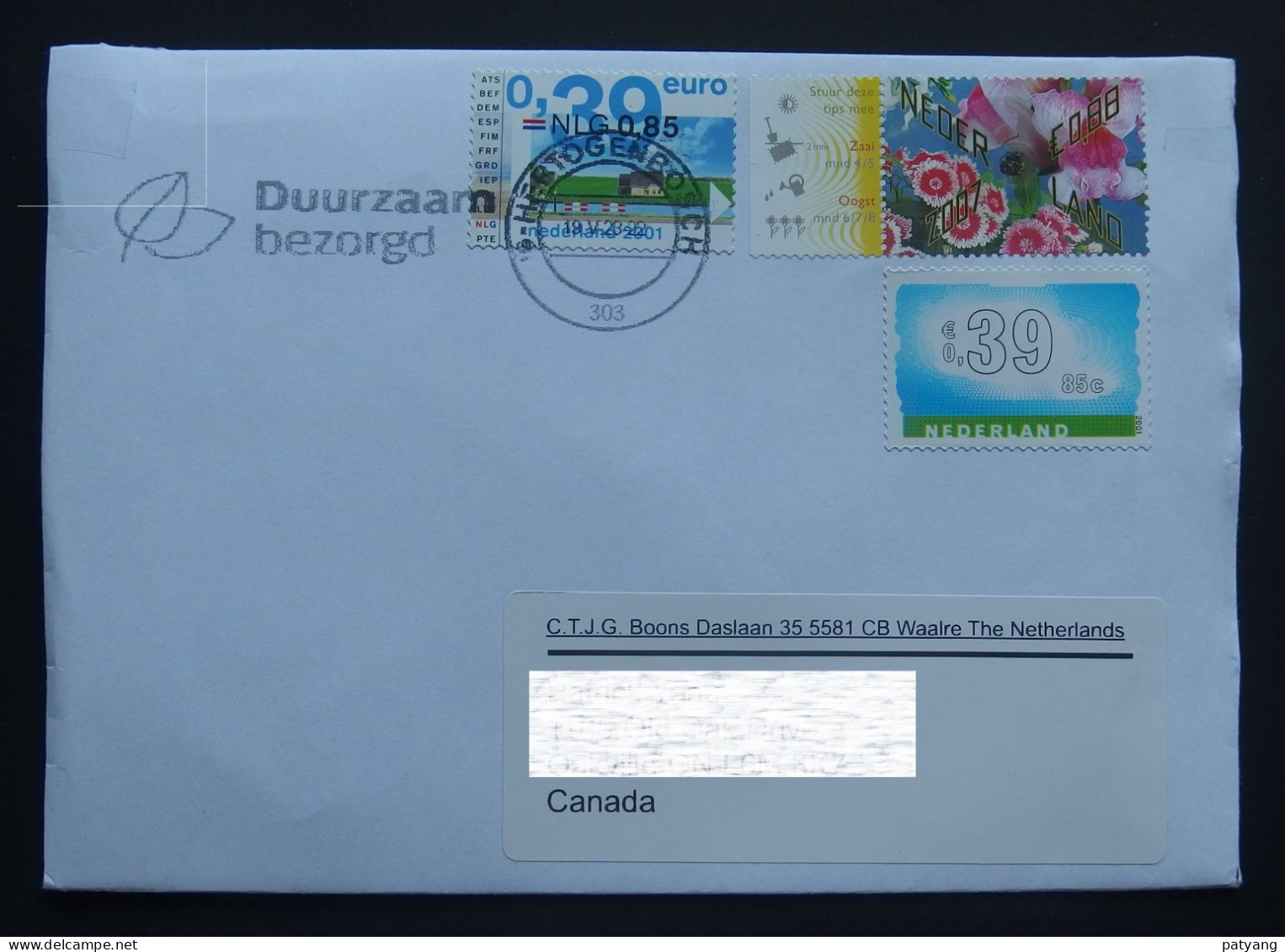 2023 Netherlands To Canada Cover - Briefe U. Dokumente