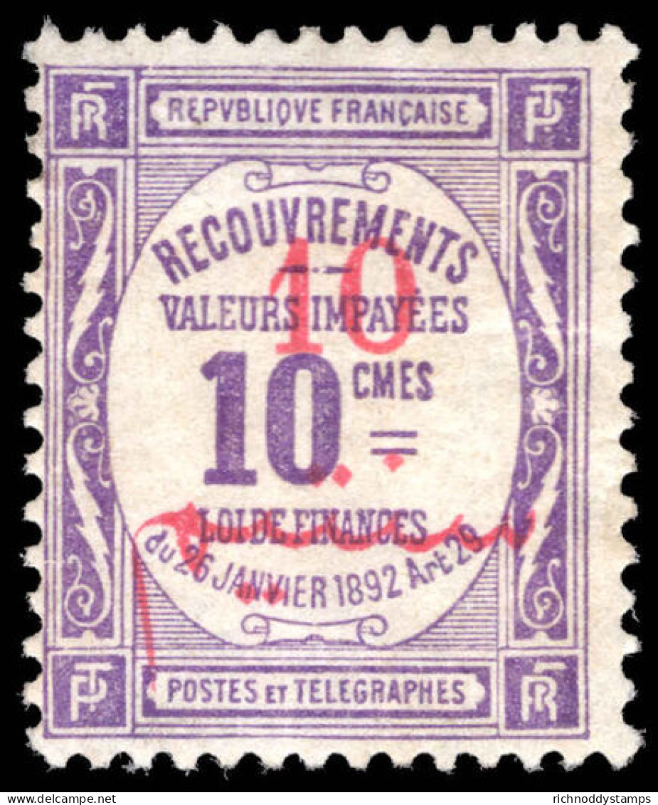 French Morocco 1911 10c Postage Due Lightly Mounted Mint. - Postage Due