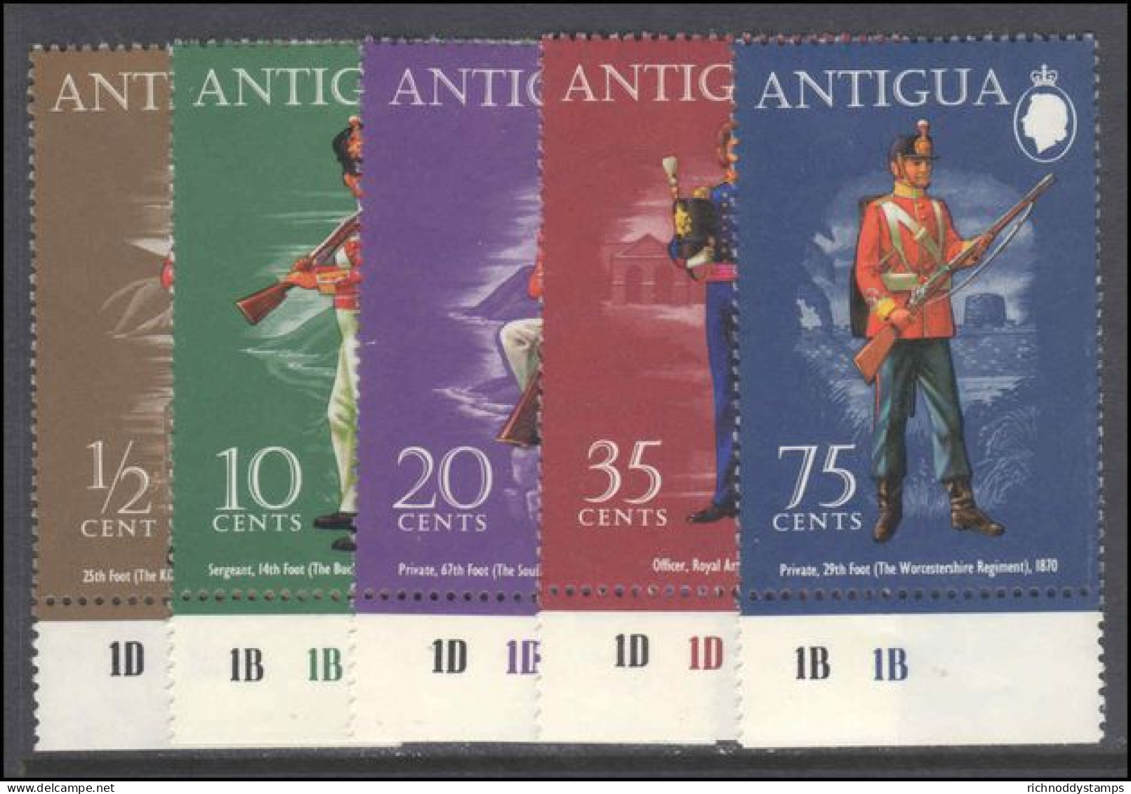 Antigua 1972 Military Uniforms (3rd Series) Unmounted Mint. - 1960-1981 Autonomie Interne