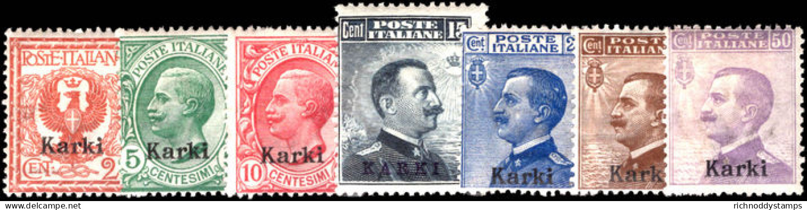 Calchi 1912 Set Of Original Values Fine Lightly Mounted Mint. - Egeo (Carchi)