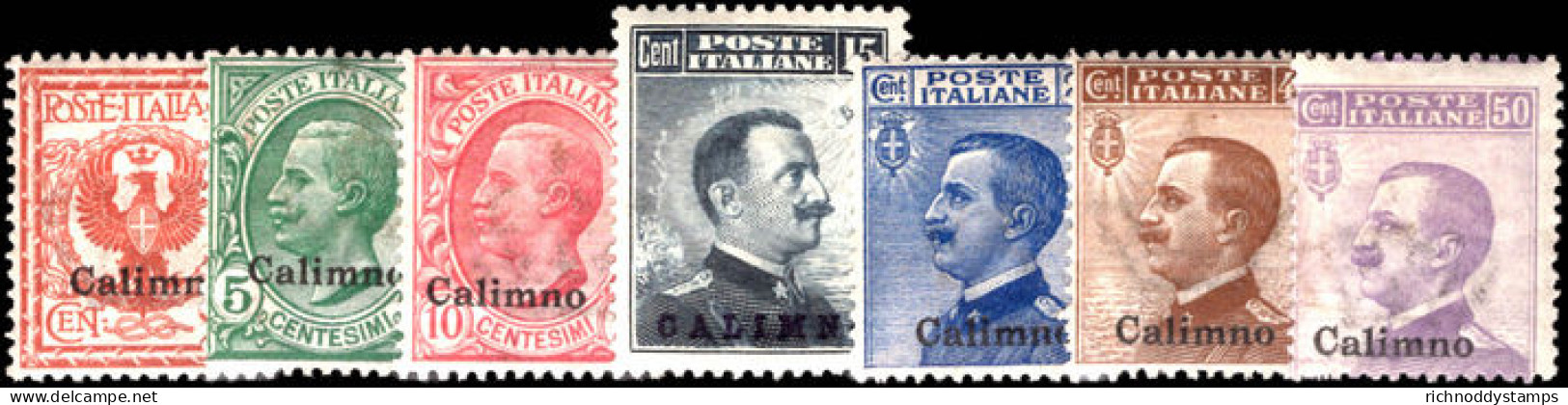 Calino 1912 Set Of Original Values Fine Lightly Mounted Mint. - Ägäis (Calino)