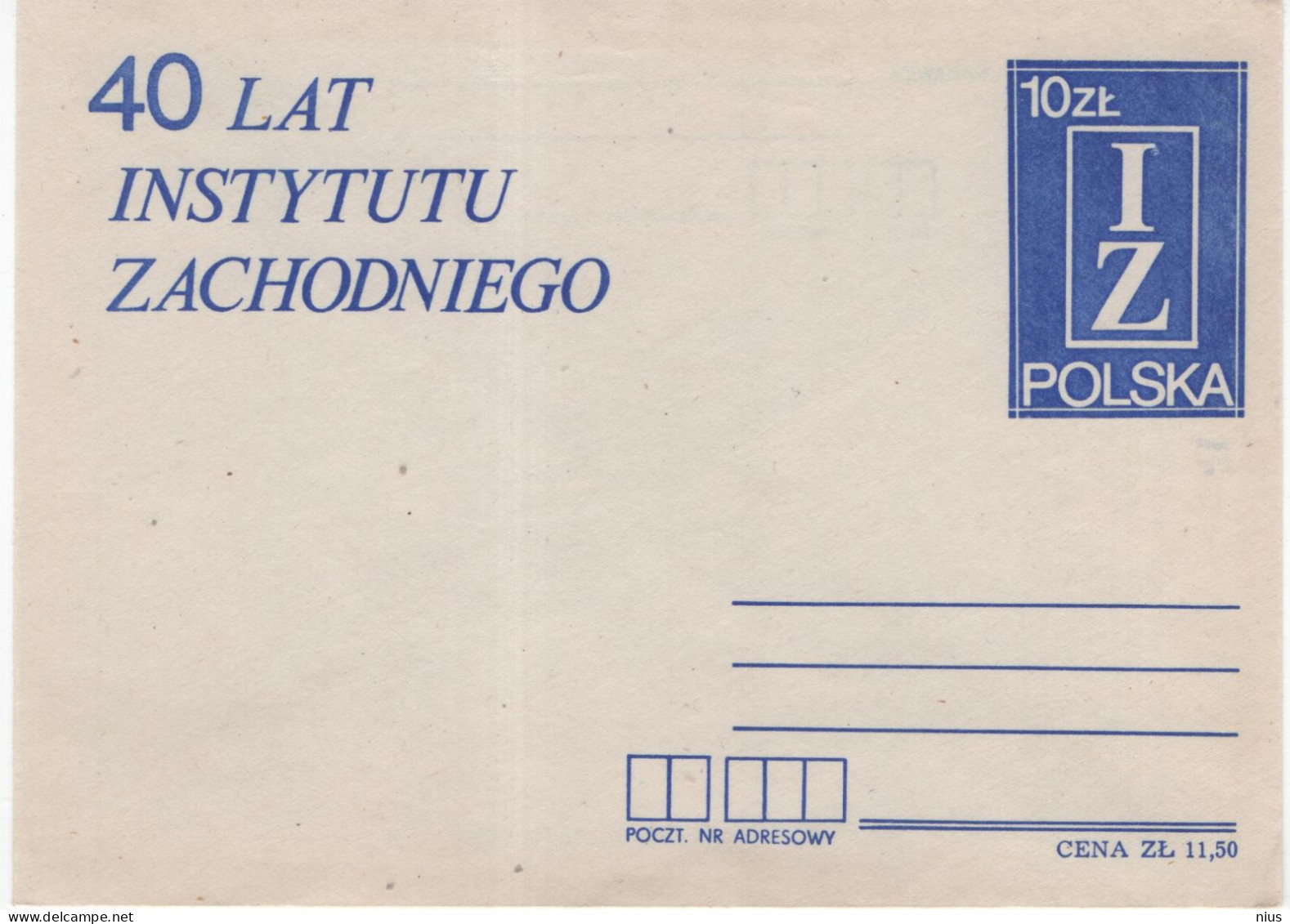 Poland Polska 1985 40 Lat Instytutu Zachodniego, Poznan - Tarjetas Máxima