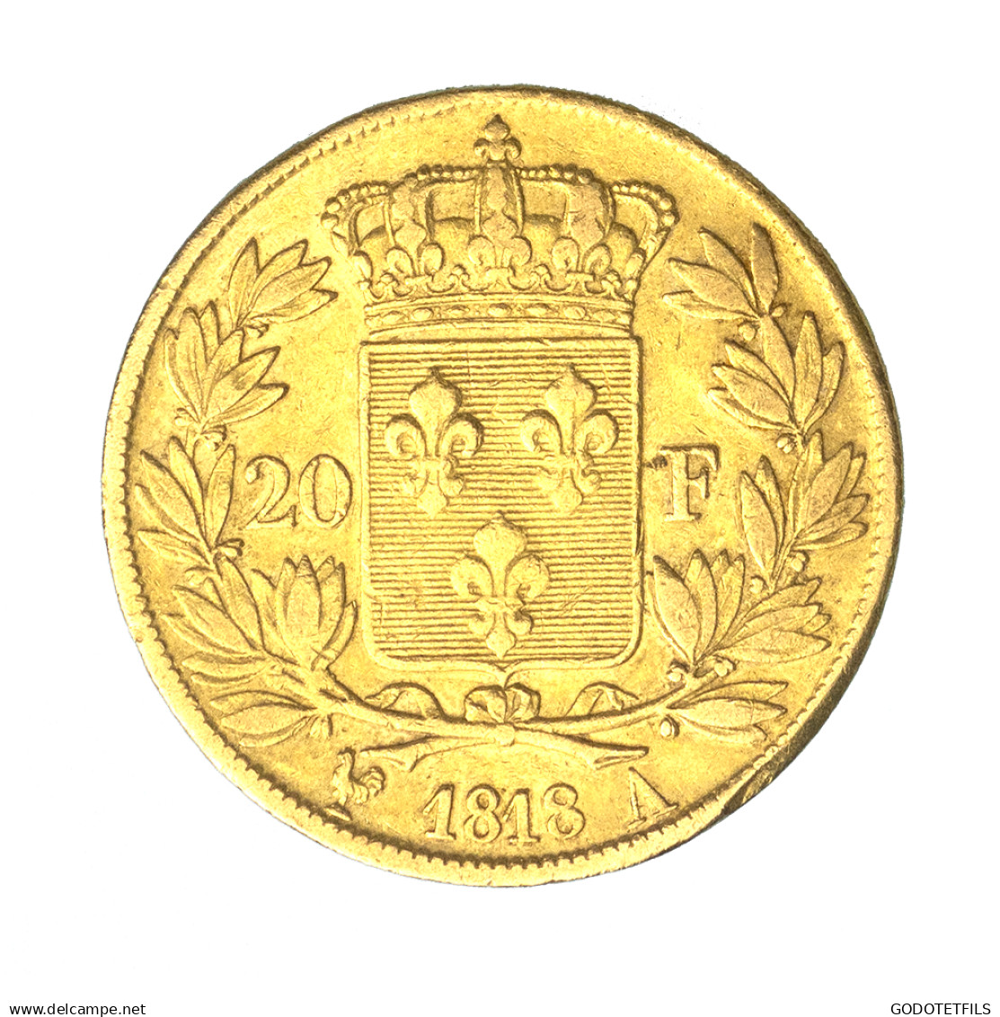 Louis XVIII-20 Francs 1818 Paris - 20 Francs (oro)