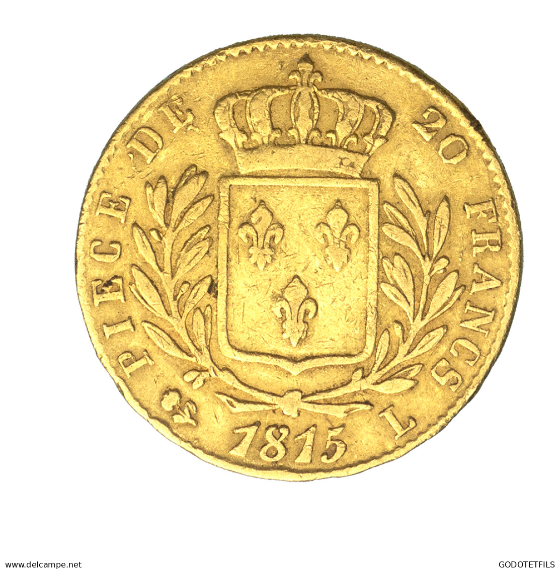 Louis XVIII-20 Francs 1815 Bayonne - 20 Francs (gold)