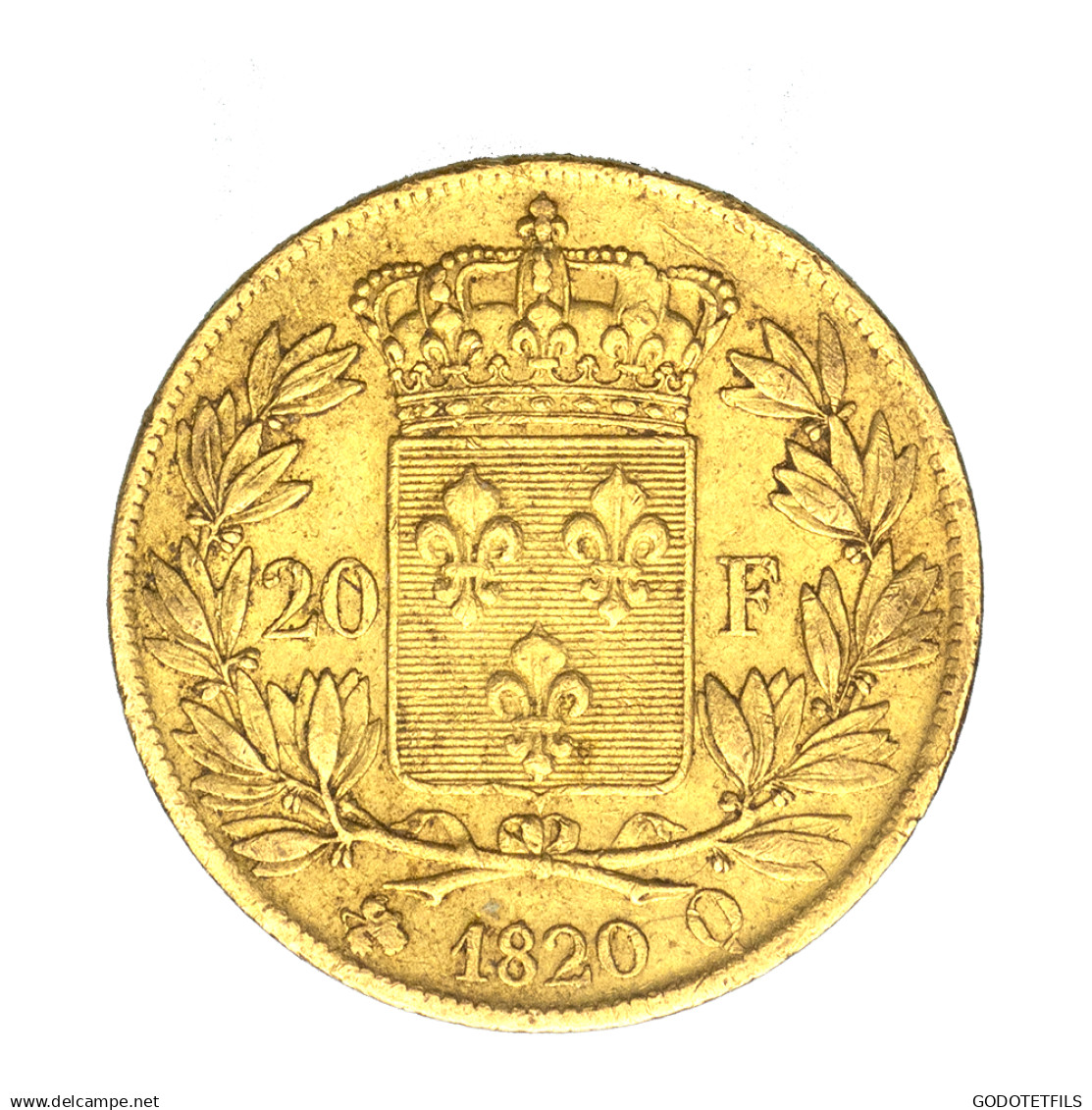 Louis XVIII-20 Francs 1820 Perpignan - 20 Francs (gold)