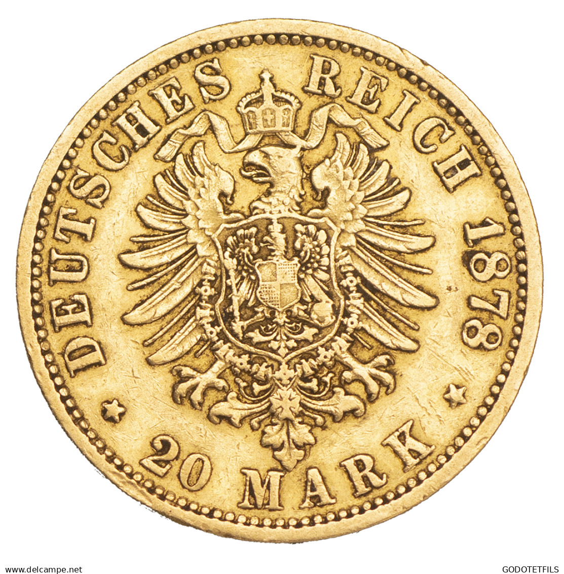 Allemagne-Ville Libre DHambourg 20-Mark 1878 Hambourg - 5, 10 & 20 Mark Gold