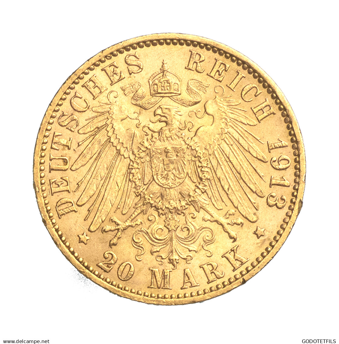 Allemagne-Ville Libre DHambourg 20 Mark 1913 Hambourg - 5, 10 & 20 Mark Gold