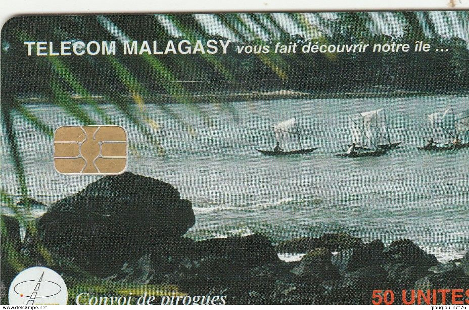TELECOM MALGASY..50 UNITES...CONVOI DE PIROGUES - Madagascar