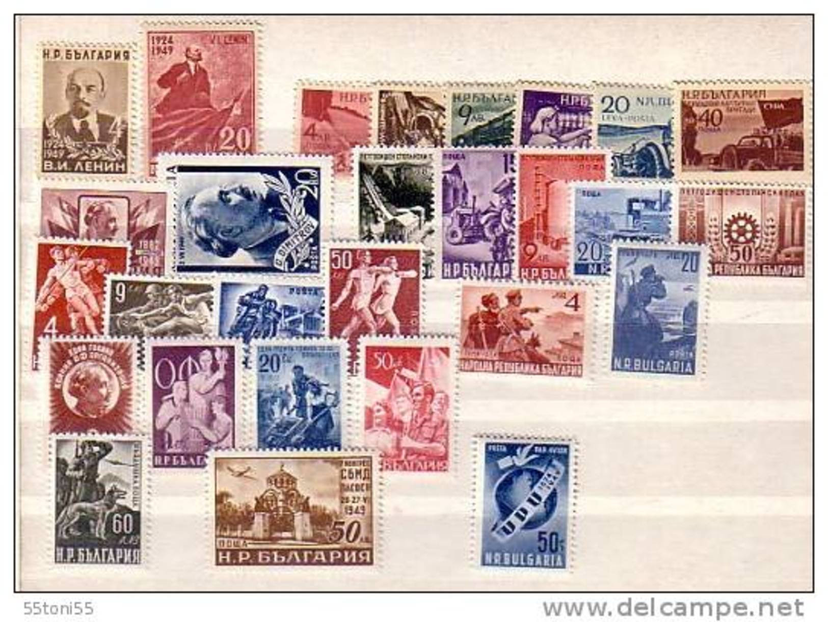 1949 Compl.-MNH (Yvert-608/624+P.A56/58) Bulgarie / Bulgaria - Komplette Jahrgänge