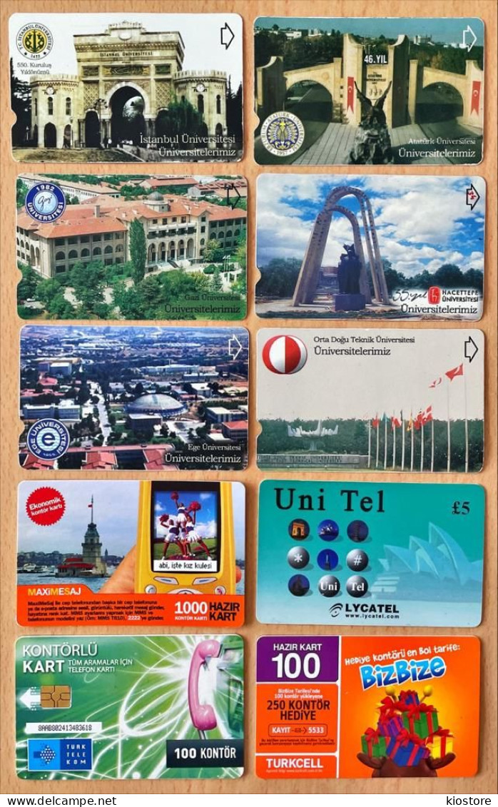 10 Different Phonecards For Collection (including Universities Themes) - Lots - Collections