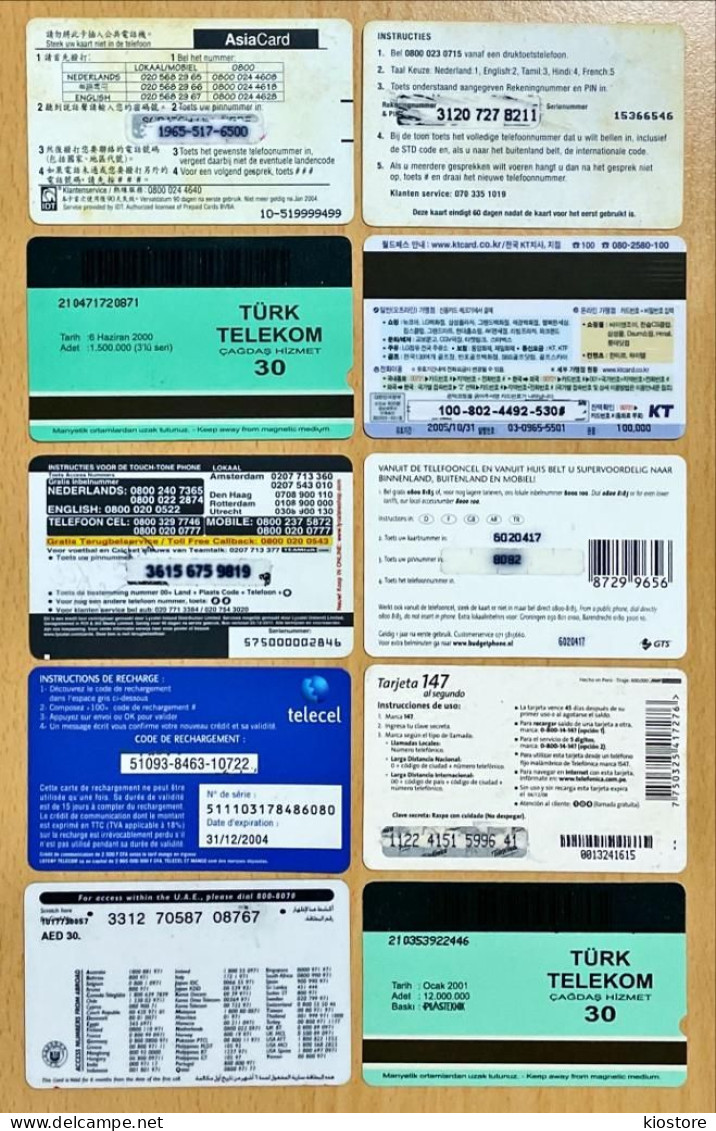 10 Different Phonecards For Collection - Lots - Collections