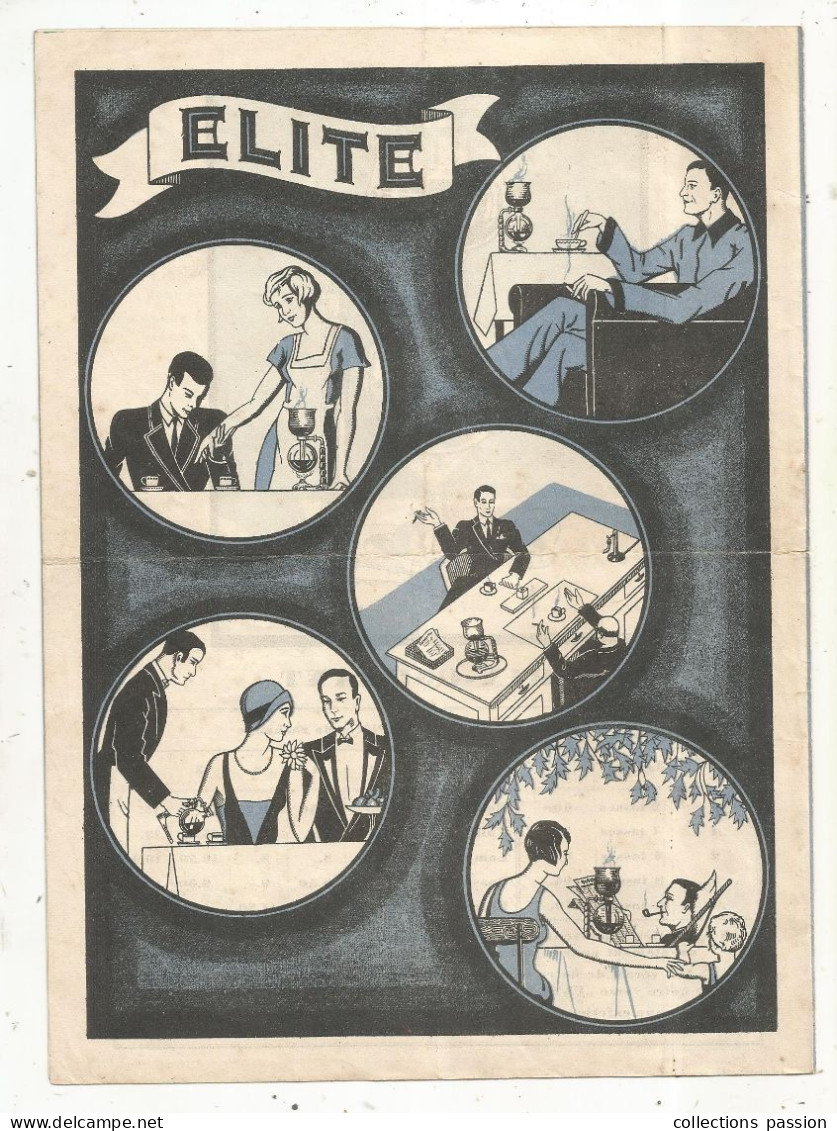 Publicité 4 Pages, ELITE, La Cafetière De Table, STRASBOURG, 4 Scans, Frais Fr 1.95 E - Advertising