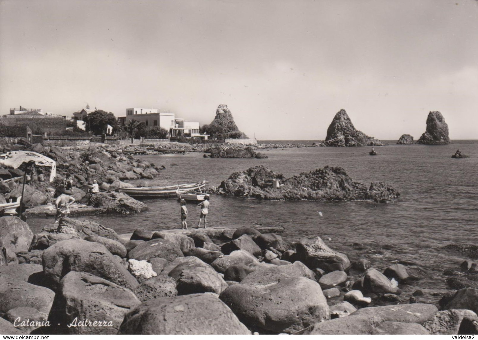 ACI TREZZA - ACI CASTELLO - DINTORNI DI ACIREALE E CATANIA - SCOGLIERE E FARAGLIONI - 1956 - Acireale