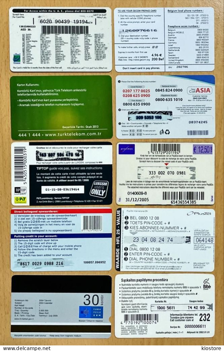 10 Different Phonecards For Collection - Lots - Collections