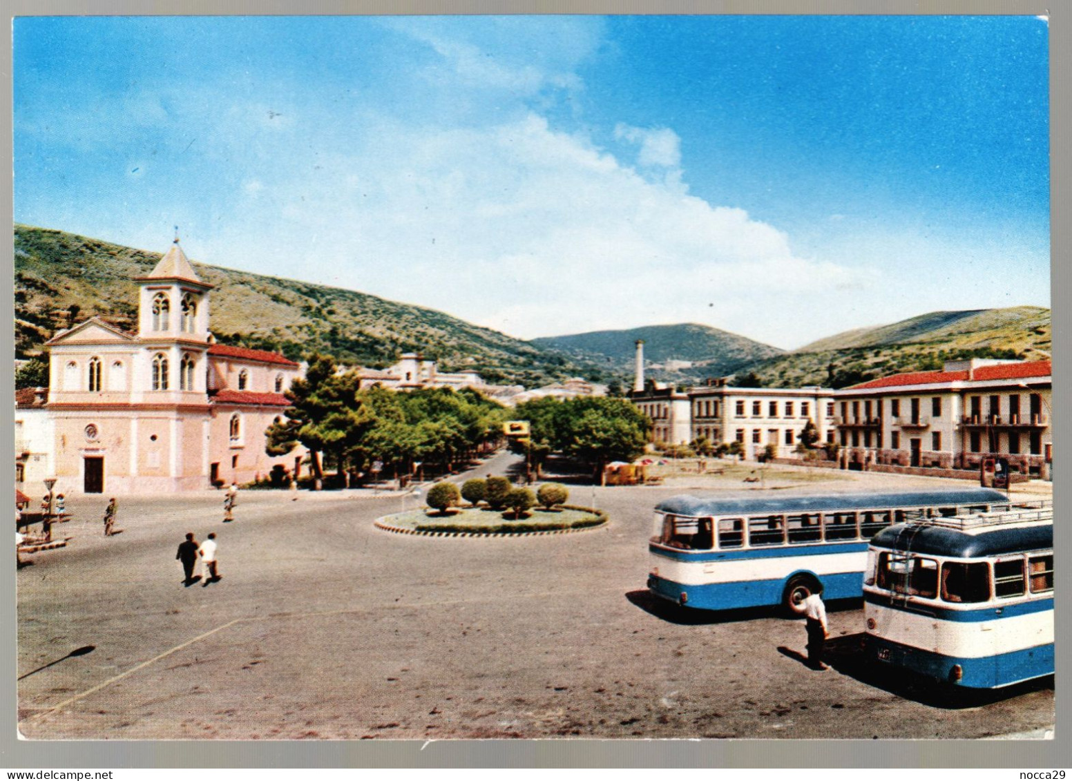 SAN MARCO IN LAMIS - FOGGIA - 1972 - PIAZZALE EUROPA CON AUTOBUS - PULLMAN - Bus & Autocars