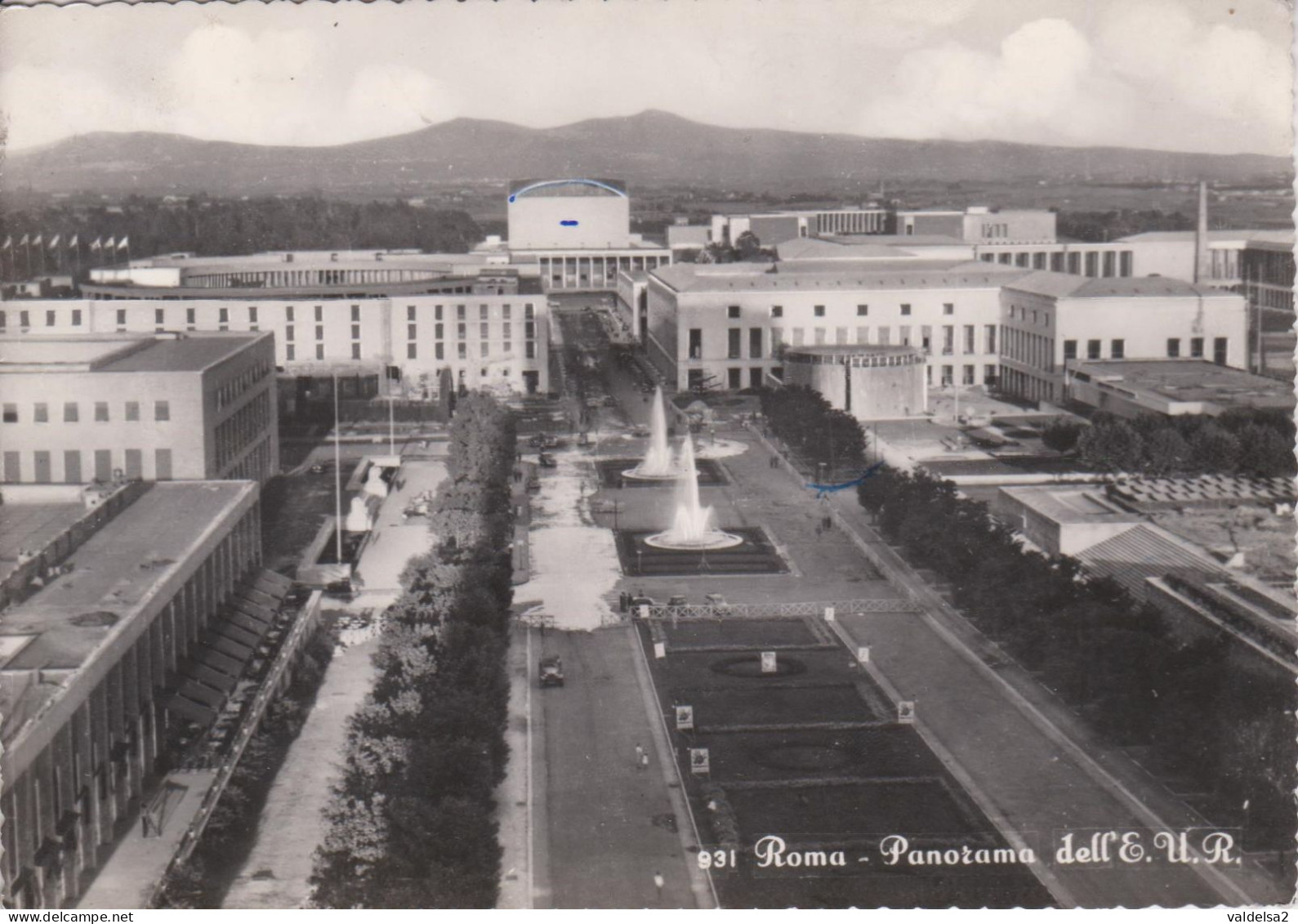 ROMA EUR - PANORAMA DELL'E.U.R. - FONTANE - 1958 - Mostre, Esposizioni