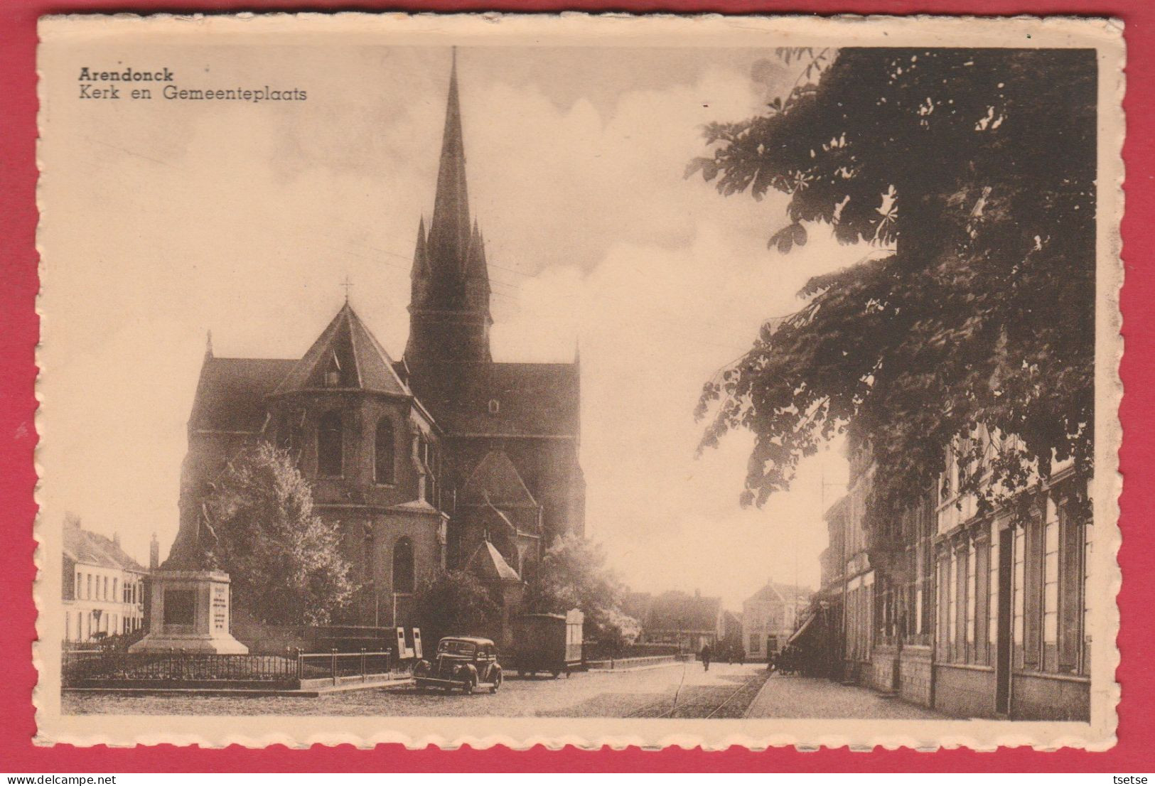 Arendonk - Kerk En Gemeenteplaats ... Oldtimer - 1939 ( Verso Zien ) - Arendonk