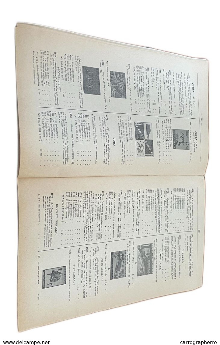 Bulletin Mensuel De L`ancienne Maison Theodore Champion 1971 1er Supplement Au Catalogue Yvert & Tellier - France