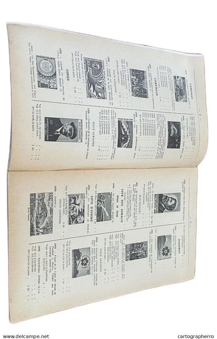 Bulletin Mensuel de l`ancienne maison Theodore Champion 1971 1er supplement au catalogue Yvert & Tellier