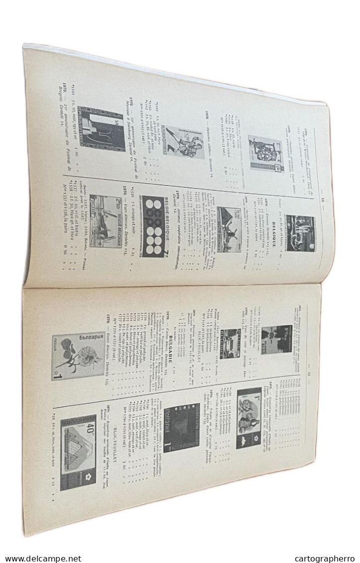 Bulletin Mensuel de l`ancienne maison Theodore Champion 1971 1er supplement au catalogue Yvert & Tellier