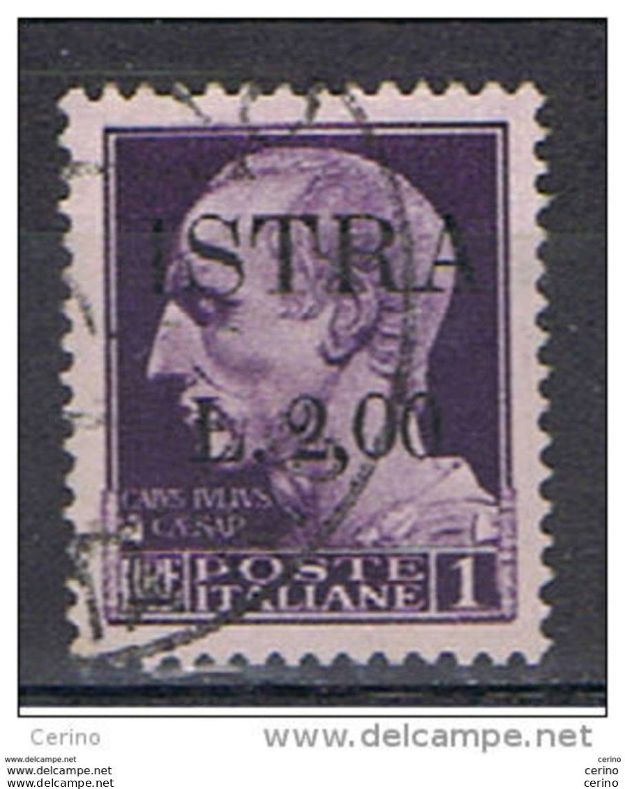 ISTRIA - OCCUPAZIONE  JUGOSLAVA:  1945  SOPRASTAMPATO  -  £. 2/£. 1 VIOLETTO  US. -  SASS. 29 - Joegoslavische Bez.: Istrië