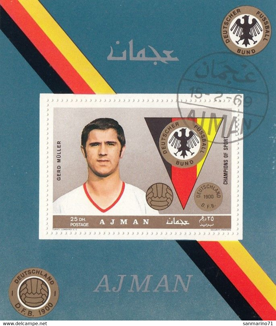 AJMAN 366,used,football - Gebruikt