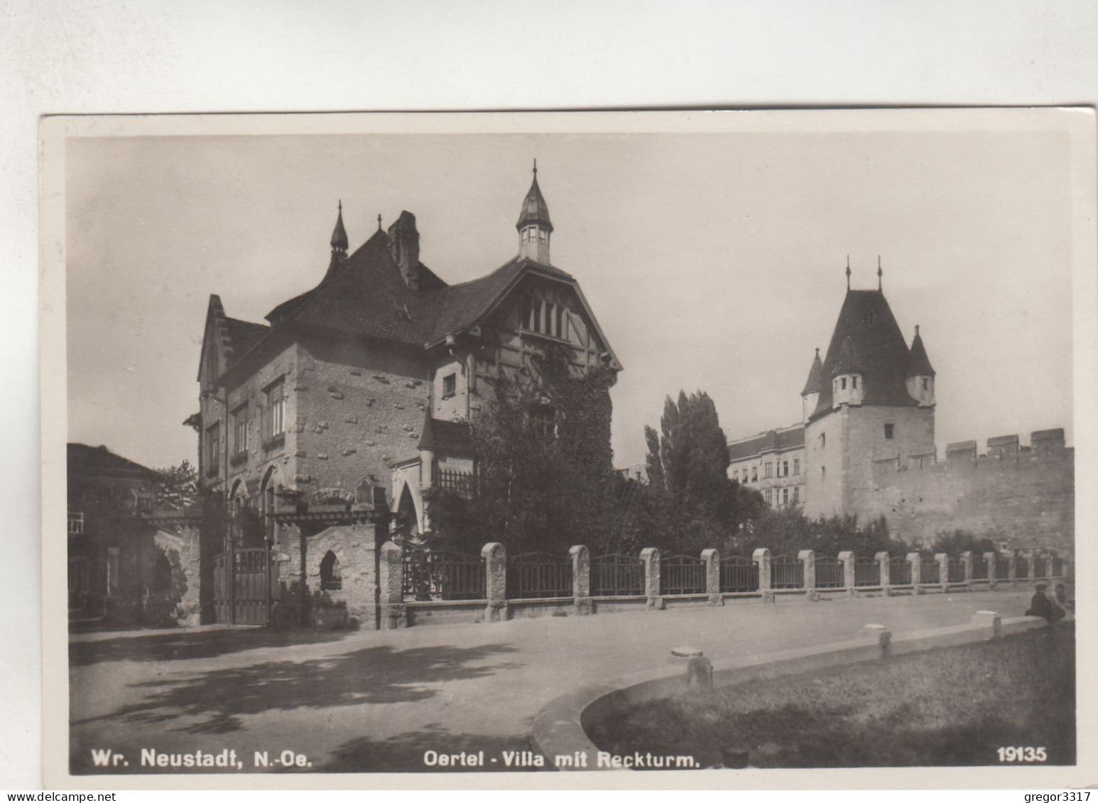 D530) WIENER NEUSTADT - Oertel Villa Mit Reckturm U. Straße ALT ! 1932 - Wiener Neustadt