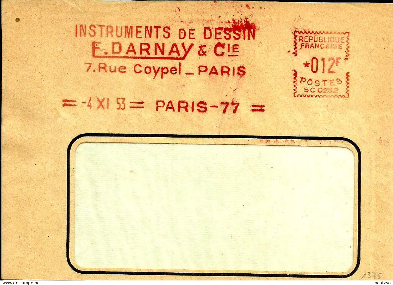 EMA Satas SC 1953 Instruments Dessin Darnay  Metier  Paris   A77/37 - Usines & Industries