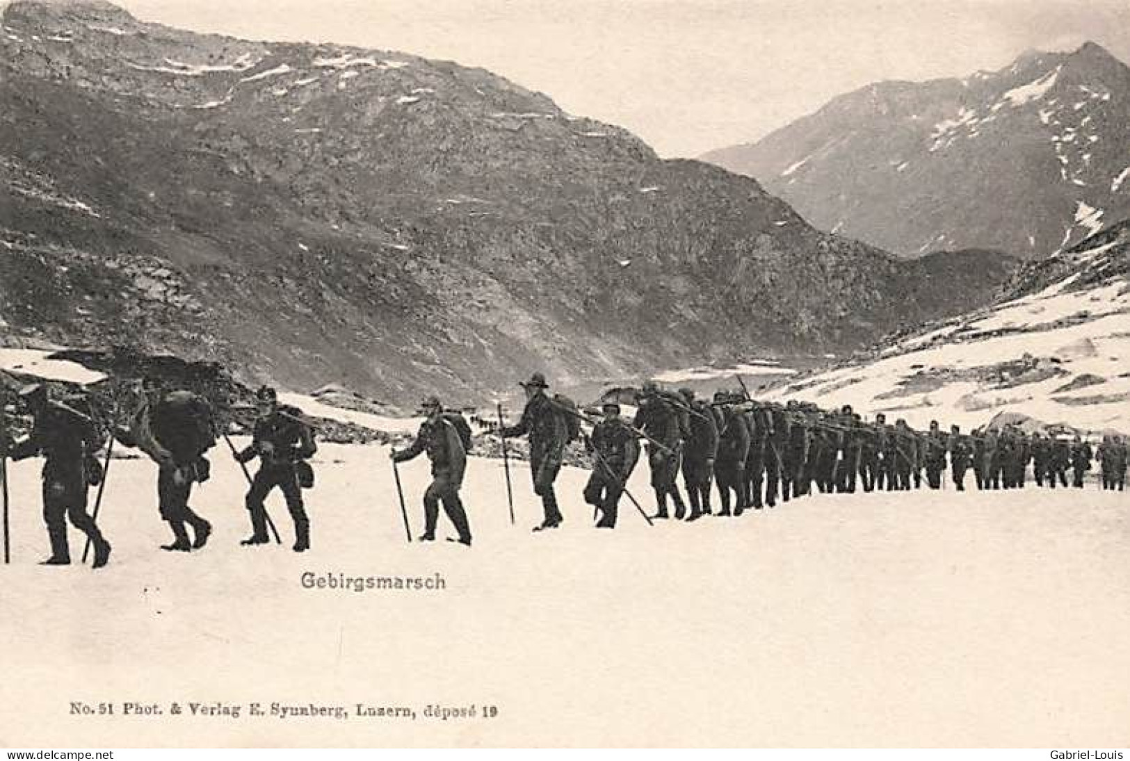 Armée Suisse Militaria Schweizer Armee Militär Gebirgsmarsch Marche En Montagne  Infanterie - Mon