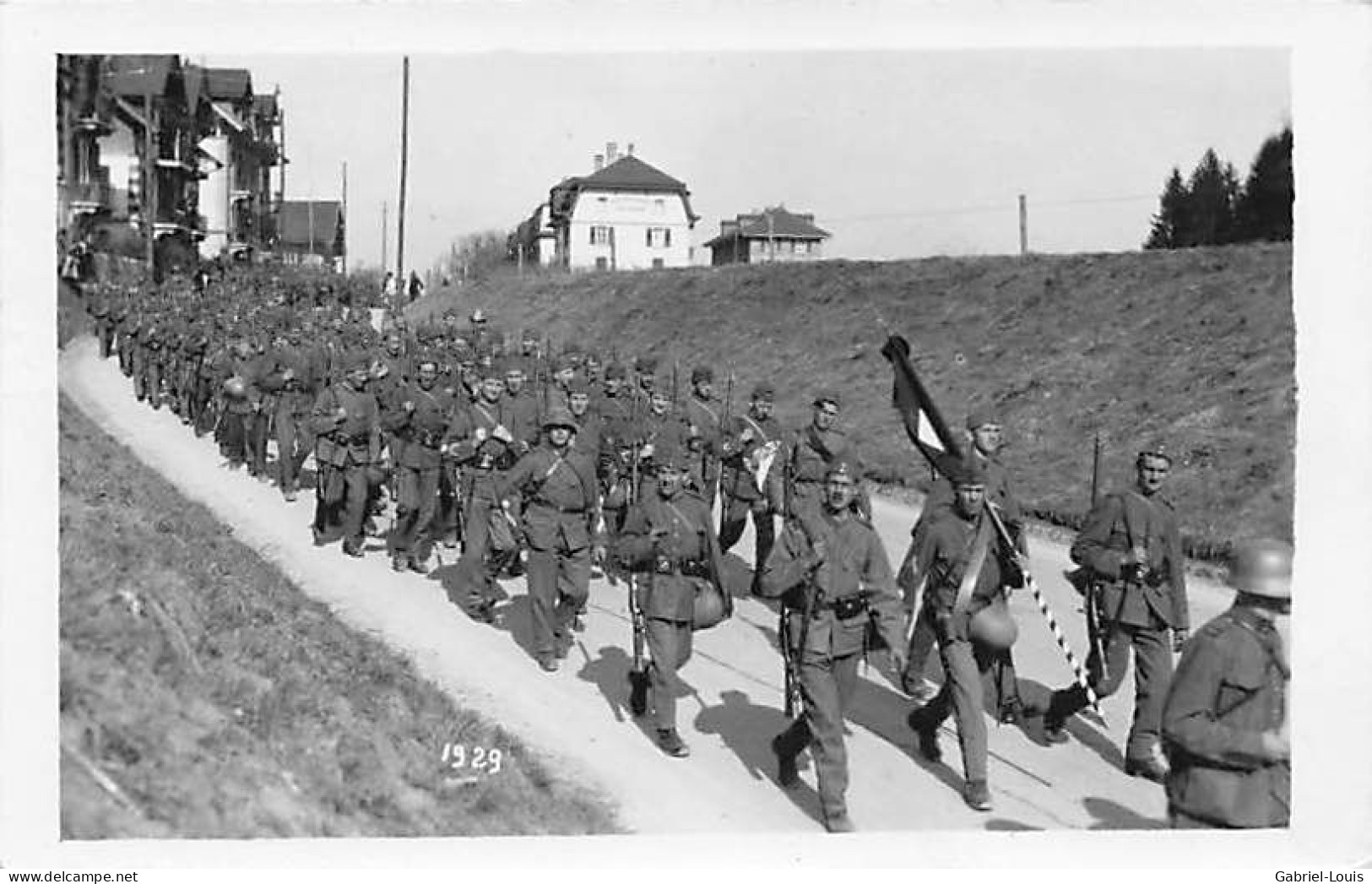 Carte-Photo Armée Suisse Militaria Schweizer Armee Militär Foto Arch Seeland Leuzigen Rüti Büren - Büren An Der Aare