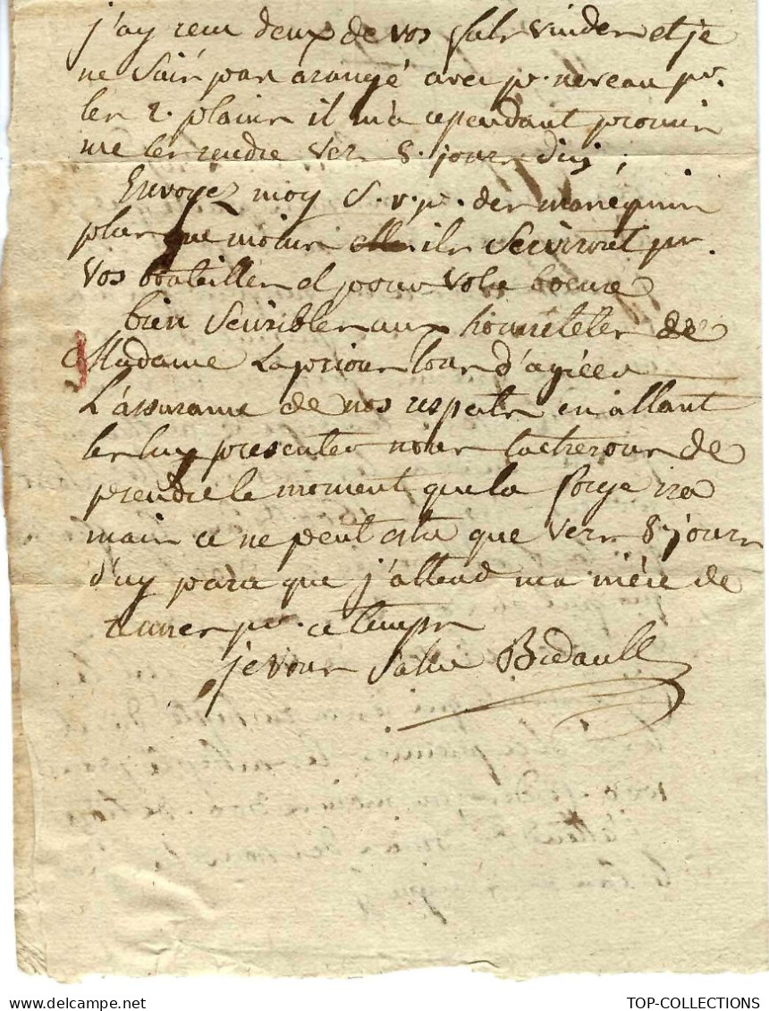 1797 LETTRE COMPLETE ET SIGNEE Adressée Au  Citoyen Carré  Forges Du Vaublanc  Sans Marque Postale V.SCANS - Documents Historiques